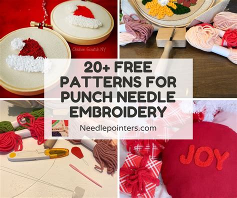 Punch Needle Embroidery Patterns And Projects Needlepointers