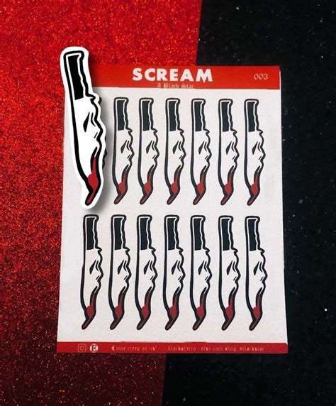Scream Vinyl Sticker Sheet Scream Movie T Horror T Horror Movie