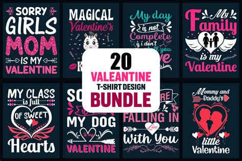 Valentine T Shirt Design Bundle Bundle · Creative Fabrica