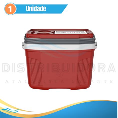 Caixa Termica Cooler Termolar 32 Litros Original Vermelha 45 Latas