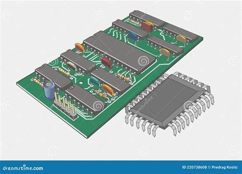 Computer Chip Illustration Stock Illustration Illustration Of Icon