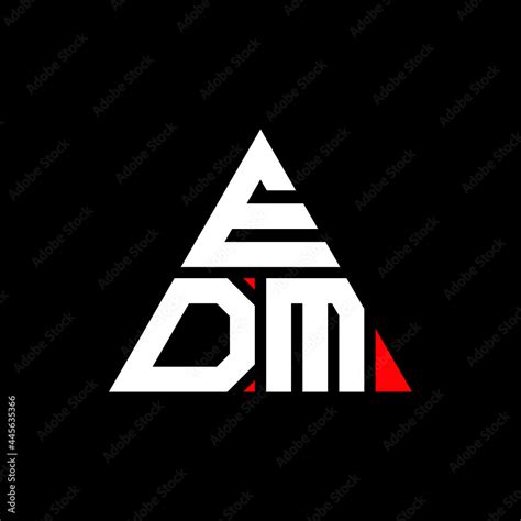 EDM triangle letter logo design with triangle shape. EDM triangle logo design monogram. EDM ...