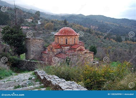 The Ancient Byzantine Town of Mistras Stock Photo - Image of priory ...