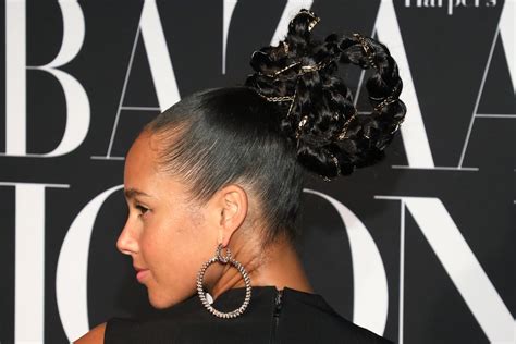 Alicia Keyss Gilded Braided Updo 25 Festive Party Hair Ideas For