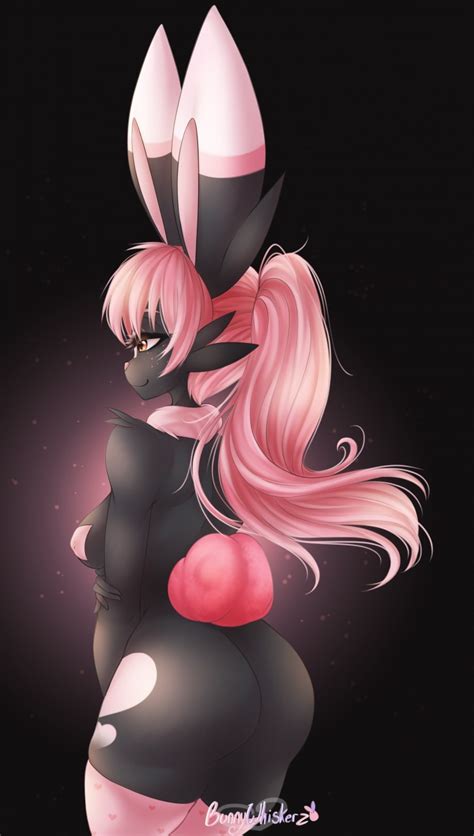 Rule 34 Alternate Species Anthro Ass Big Butt Black Body Breasts Bunny Oc Bunnywhiskerz