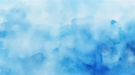 Hand Painted Watercolor Texture Aquarelle Deep Blue Background With