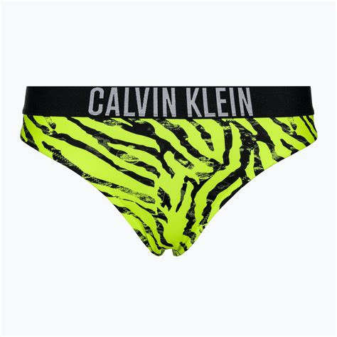 Dół od stroju kąpielowego Calvin Klein Bikini Print zebra citrust burst KW0KW023370IC