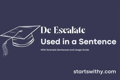 De Escalate In A Sentence Examples 21 Ways To Use De Escalate