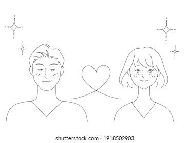 Illustration Lesbian Couple White Background Vector Stock Vector