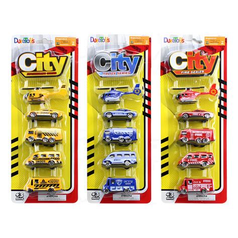 Kit Carrinhos Bombeiro Polícia Construção estilo Hot wheels City brinquedos carro de metal