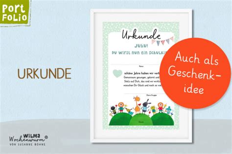 Portfolio Kindergarten ABSCHIED - Brief, Wünsche, Urkunde