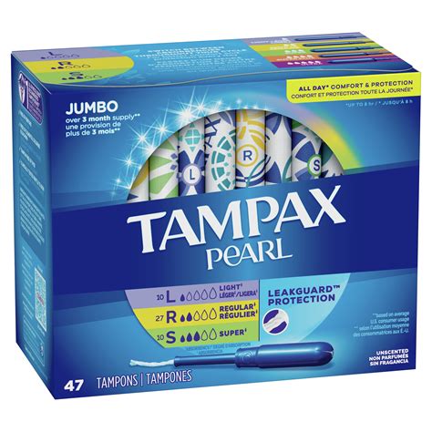 Tampax Pearl Tampons Trio Multipack With Leakguard Braid Light Regular