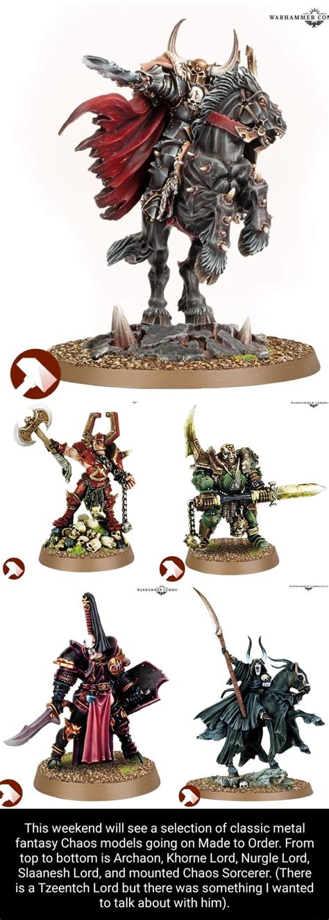 Warham Te Er Con This Weekend Will See A Selection Of Classic Metal Fantasy Chaos Models Going