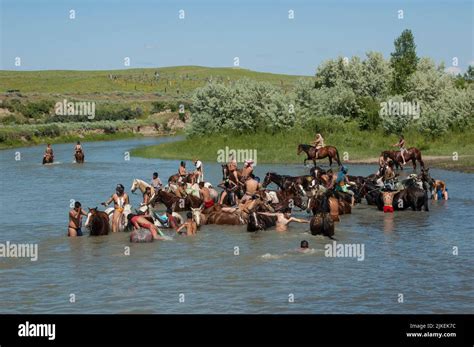 On the Crow Indian Reservation, Crow Agency Montana Stock Photo - Alamy