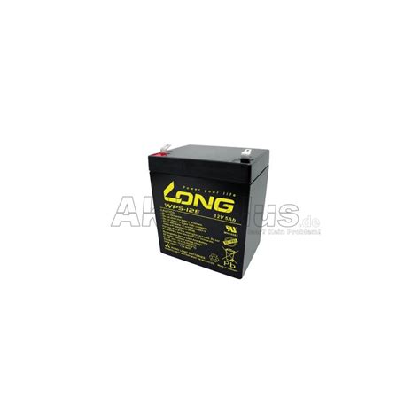 Long - WP5-12E - 12 Volt 5000mAh Pb - zyklenfest - Faston F2 - AkkuPl