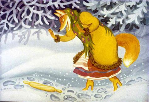 Иллюстрация к сказке "Лисичка со скалочкой" | Мультфильмы, Сказки ...