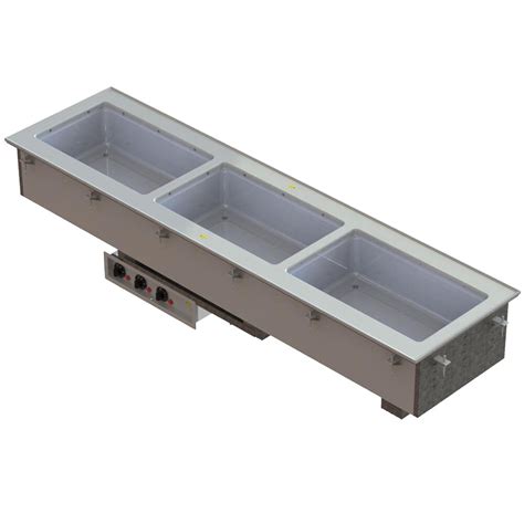Vollrath Modular Drop In Two Compartment Short Side Hot Food Well With Thermostatic