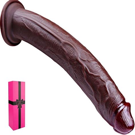 Amazon 12 Inch Extra Large Thick Giant Realistic Black Dildo With Suction Cup Long Huge