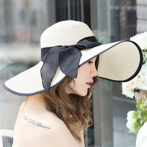 Women Straw Hats Sun Hats Wide Brim Sun Beach Stra... – Grandado
