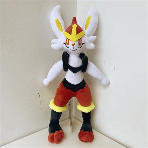 Pokemon Plush New Cinderace Plush Toy Scorbunny Peluche Raboot Evolution Elf Plush Toys