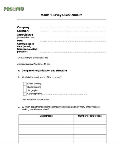 Free 60 Sample Survey Forms In Ms Word Pdf