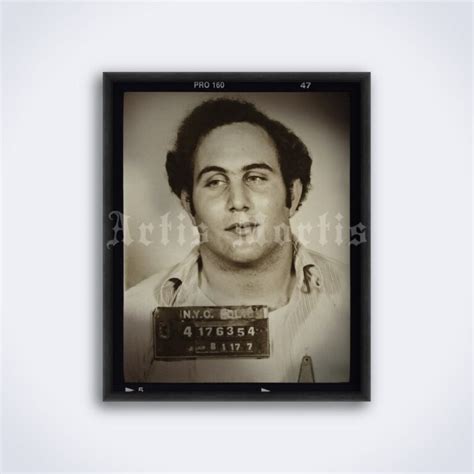 Printable Son Of Sam David Berkowitz Serial Killer Mugshot Photo Poster