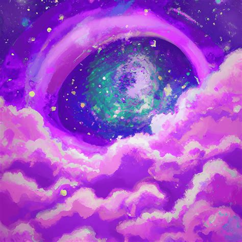 Purple Cosmic Painting · Creative Fabrica