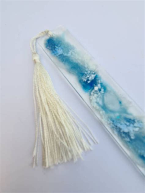 Ocean Waves Bookmark With Tassel Etsy