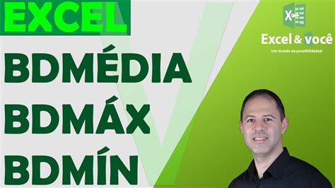 A Função Bdmédia Corresponde À Categoria - EXCEL - Como Usar a Função de Banco de Dados BDMÁX, BDMÍN e BDMÉDIA ...