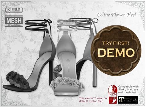Second Life Marketplace Gf Celine Flower Heel Demo