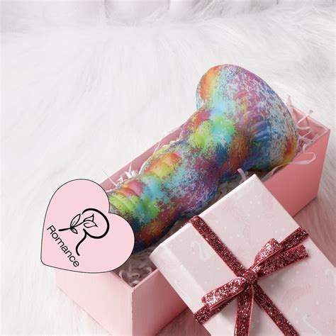 Discreetly Packaged Glowing Dildo Rainbow Dildo Medical Safety Platinum Silicone Dildo