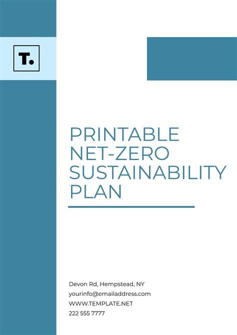 Free Sustainability Plan Templates Editable And Printable