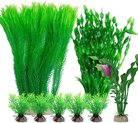 Vibury Aquarium Plants Pcs Fish Tank Decor Green Plants Artificial