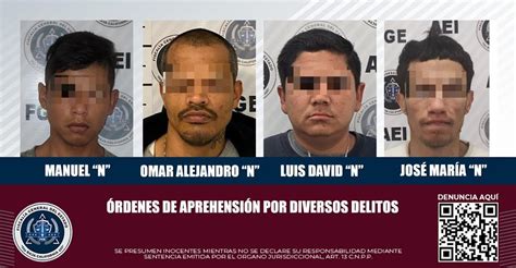 Agentes investigadores de la FGE cumplimentan cuatro órdenes de