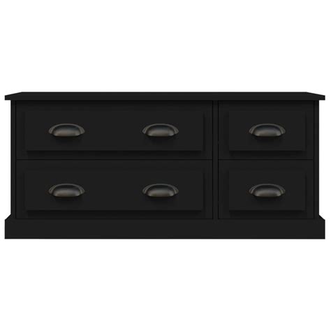 Tv Cabinet Black 100x355x45 Cm Engineered Wood Vidaxl