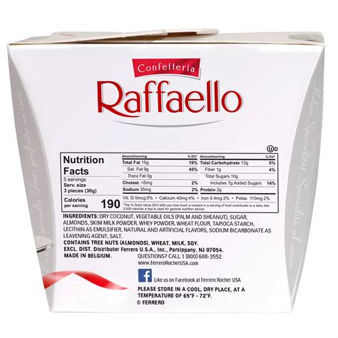 raffaello almond coconut chocolate confections gift box  pc shop