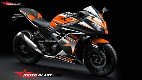 Modif Striping Kawasaki Ninja 250R Fi Orange Maknyuss MOTOBLAST