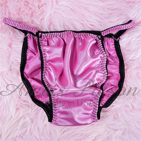 Pink Satin Bikini Panties