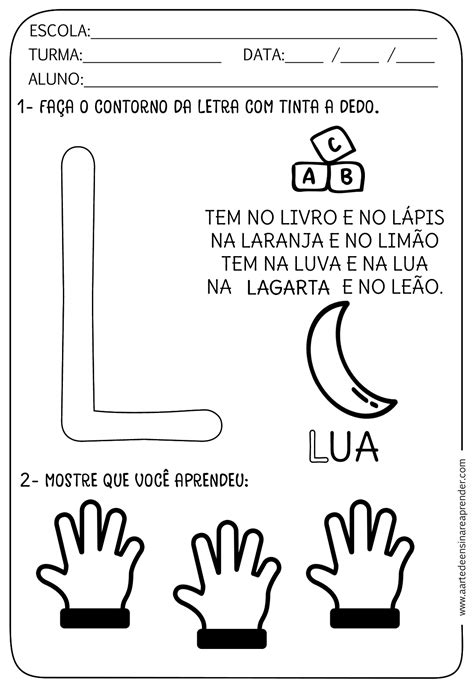 Atividade Com A Letra L Para Educação Infantil - 8