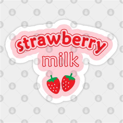 Cute Kawaii Printable Korean Strawberry Milk Bottle Clipart