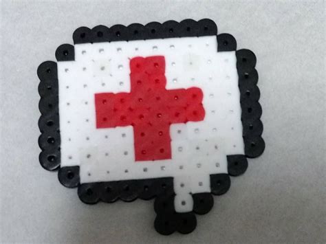 Medic Menhera Speech Bubble Pixel Perler Etsy In 2021 Perler Bead