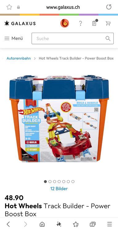 Hot Wheels Bahn Track Builder Power Boost Box Gebraucht in Langenthal für CHF mit