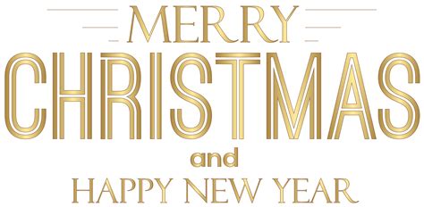 Merry Christmas And Happy New Year Text Png Clip Art Gallery