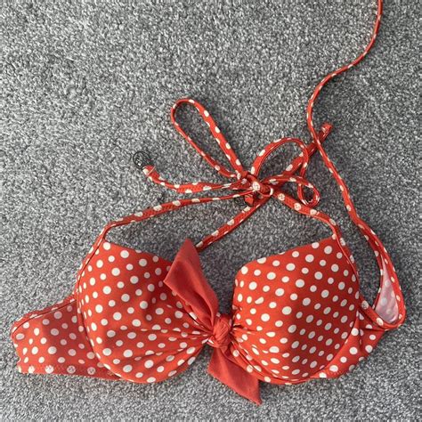 Red And White Polka Dot Underwired Bikini Depop