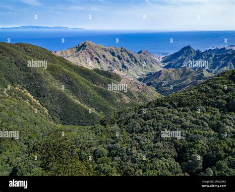 aerial view  beautiful mountains   anaga rural park  tenerife