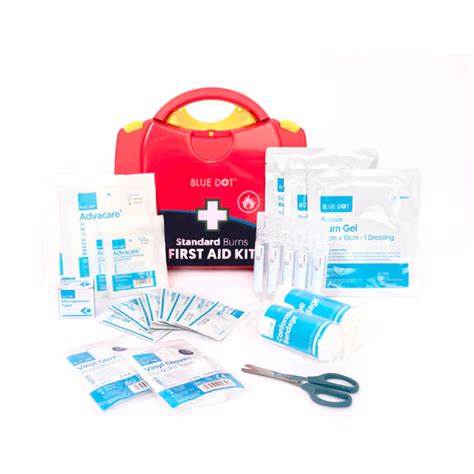 Standard Burns First Aid Kit In Red Pgb Box Warrior Protects