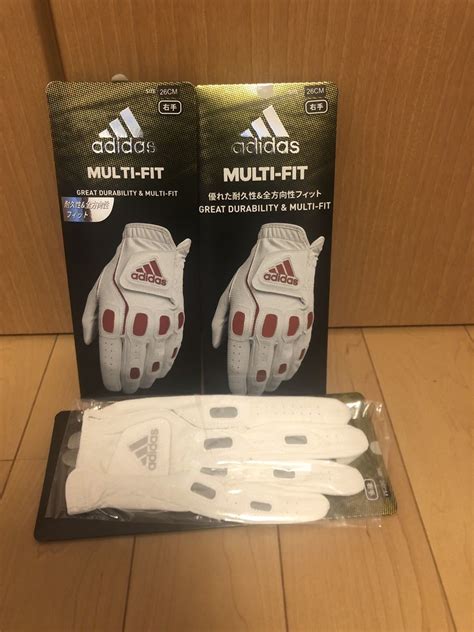 アディダス Adidas マルチフィット9 グローブ レフティ右手用 26cm 3枚セット ホワイトグレー26cm以上｜売買された