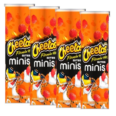 New Cheetos Mini Sized Bites Flamin Hot Crunchy Cheese Snacks Oz Cans Ebay