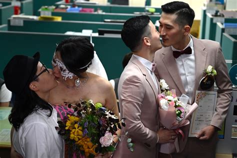 We Do Taiwanese Gay Newly Weds Urge Asia To Follow Suit Hong Kong Free Press Hkfp