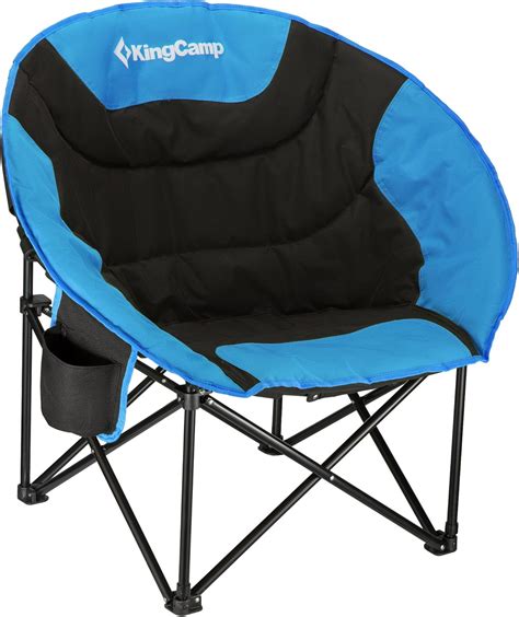 KingCamp Camping Folding Moon Chair with Cup Holder and Back Pocket ...